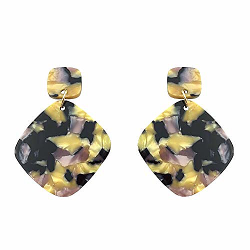 

tortoiseshell resin hoop earrings bohemian statement acrylic earrings dangle stud earrings ear drops