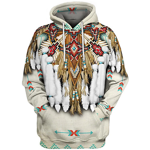 

Inspired by American Indian American Indian Cosplay Costume Hoodie Terylene 3D Printing Harajuku Graphic Hoodie For Women's / Men's