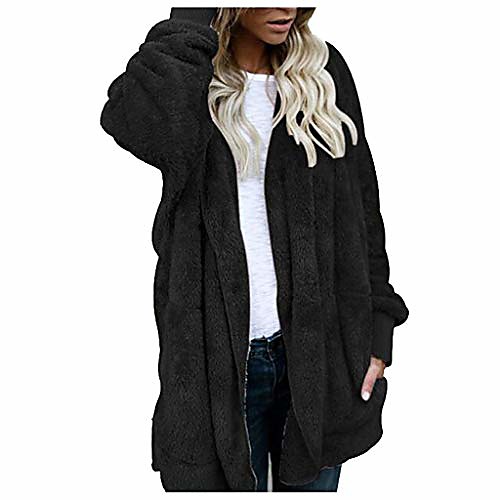 

Women's Coat Casual / Daily Fall & Winter Long Coat Regular Fit Casual Jacket Solid Color Others Light Pink Apricot / Cotton