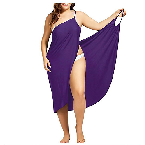 

Women's Strap Dress Midi Dress Blue Purple Wine White Black Red Sleeveless Solid Color Patchwork Summer Sexy Holiday Beach Loose 2021 S M L XL XXL 3XL 4XL 5XL