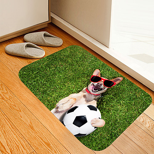 

Football Puppy Digital Printing Floor Mat Modern Bath Mats Nonwoven Memory Foam Novelty Bathroom