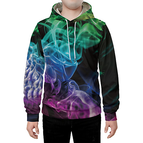 

Men's Plus Size Pullover Hoodie Sweatshirt Graphic 3D Front Pocket Round Neck Daily Weekend 3D Print 3D Print Hoodies Sweatshirts Long Sleeve Rainbow
