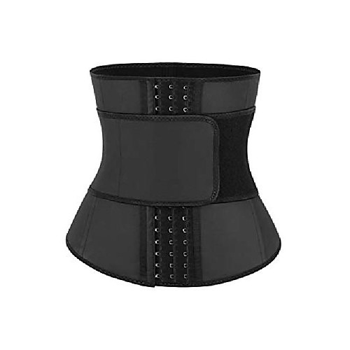 

waist trainer corset for weight loss tummy control sport girdle steel boned waist trimmer belt black s