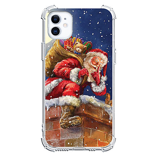 

Christmas Santa Claus Phone Case For Apple iPhone 12 iPhone 11 iPhone 12 Pro Max Unique Design Protective Case Shockproof Back Cover TPU