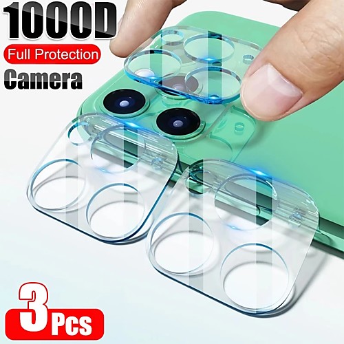 

3PCS 9D Camera Protector on for iPhone 12 11 Pro Max Full Back Lens Protective Glass Screen Protector For iPhone 11 Pro Camera Accessories