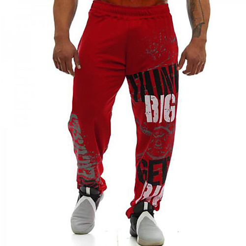 

Men's Active wfh Sweatpants Pants - Solid Colored Black Red M L XL