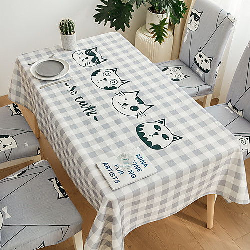 

Thick Waterproof Tablecloth Square Tablecloth Decorative Kitchen Rectangular Tablecloth Bamboo Flower 1 pc