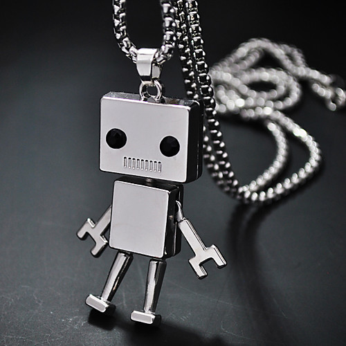 

Women's Men's Pendant Necklace Chain Necklace Drop Vertical / Gold bar Joy Gemini Lucky Blessed Asian Ethnic Fashion Trendy Titanium Steel Alloy Silver 70 cm Necklace Jewelry 1pc For Christmas Street