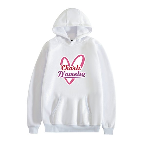 

Inspired by Cosplay Charli D'Amelio Hoodie Anime Polyester / Cotton Blend Graphic Prints Printing Harajuku Graphic Hoodie For Women's / Men's