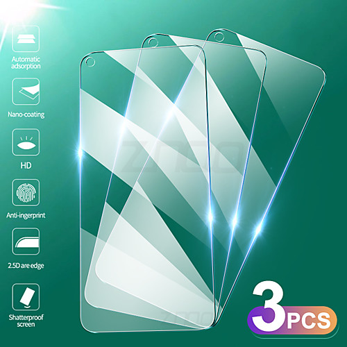 

3 pcs Tempered Glass Screen Protector For Huawei Mate40 P40 P30 Lite Honor X10 Honor 9A/9C/9S Play 4T nova 7 Pro High Definition HD Front Screen Protector