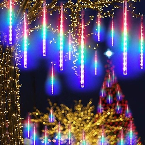 

LED String Lights Waterproof Meteor Shower Rain 30cm 8 Tubes Holiday Décor for Garden Christmas Patio Party Christmas LED Light Tree Indoor Home Décor 100-240V