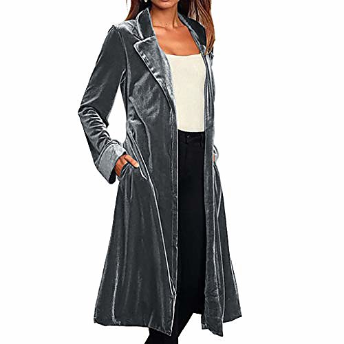 

gold velvet long cardigan coat starcy warm casual jacket outerwear overcoat black