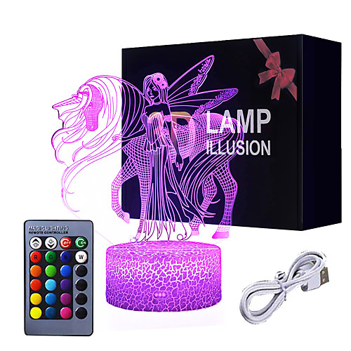 

Unicorn 3D Night Light for Kids Illusion Lamp Kids Night Light 7 Colors Changing with Timer Lamp Smart Touch Remote Control Unicorn Toys Party Supplies as Birthday Gift Idea for Girls Boys