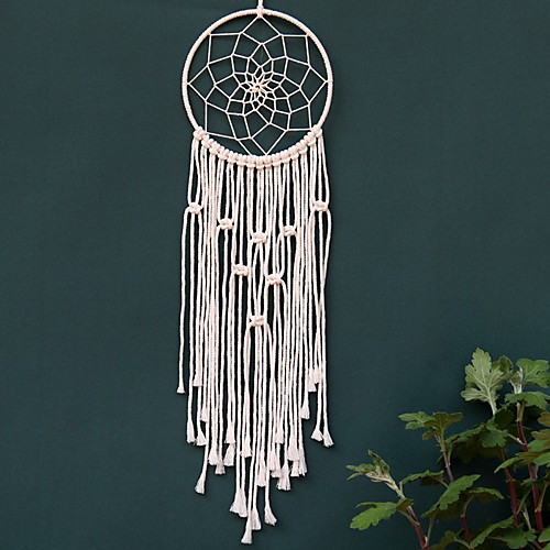 

Boho Dream Catcher Handmade Gift Wall Hanging Decor Art Ornament Craft Woven Macrame for Kids Bedroom Wedding Festival 8622cm