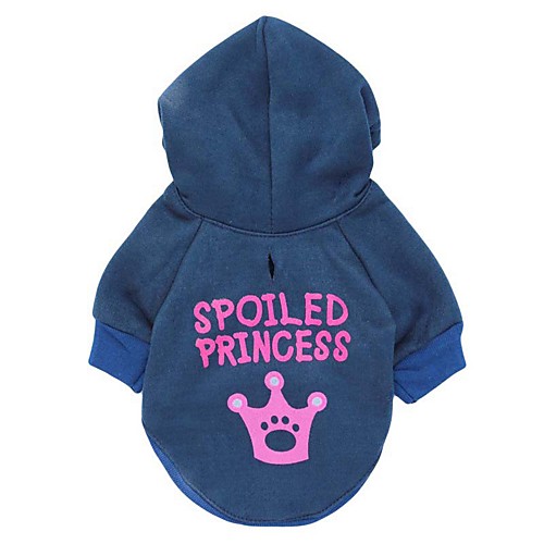 

Cat Dog Hoodie Puppy Clothes Tiaras & Crowns Dog Clothes Puppy Clothes Dog Outfits Black Blue Red Costume for Girl and Boy Dog Cotton XS S M L