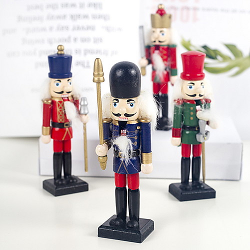 

Christmas Walnut Soldier Wooden Doll Creative Painted Christmas Children's Gift Toys