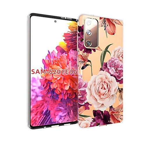 

Case For Samsung Galaxy S20 FE Transparent Pattern Back Cover Flower TPU Soft Galaxy S20 Plus Note 20 Ultra Note 10 Plus A11 A21S A31 A41 A51 A71 A81 A91