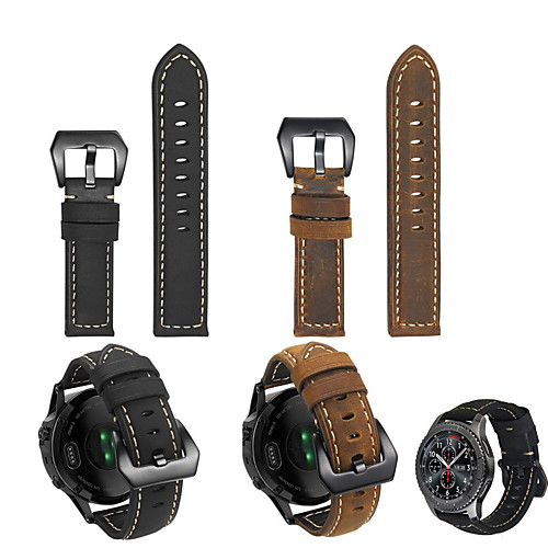 

Leather Watch Band for Samsung Galaxy Watch 3 45mm / 41mm / Galaxy Watch 46mm / 42mm / Gear S3 Classic / Frontier / Active 2 / Gear Sport / Gear S2 Classic Replaceable Bracelet Wrist Strap Wristband