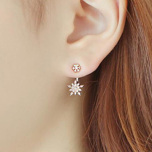 

Women's Drop Earrings Dangle Earrings 3D Precious Fashion Earrings Jewelry Rose Gold / Silver For Christmas Halloween Party Evening Gift Date 1 Pair