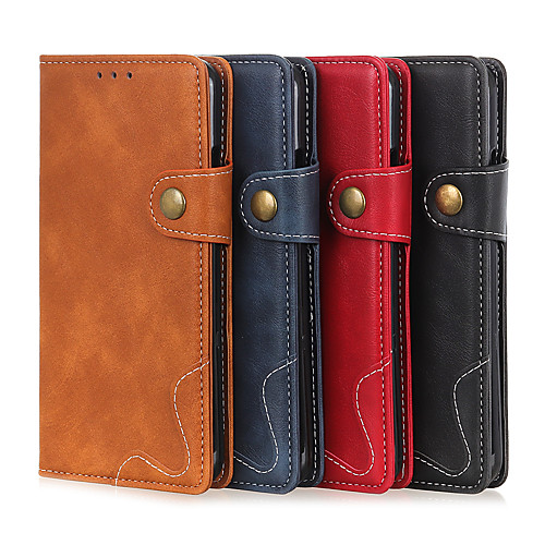 

Phone Case For Samsung Galaxy Full Body Case Leather Wallet Card S20 FE 5G Wallet Card Holder Shockproof Solid Color PU Leather