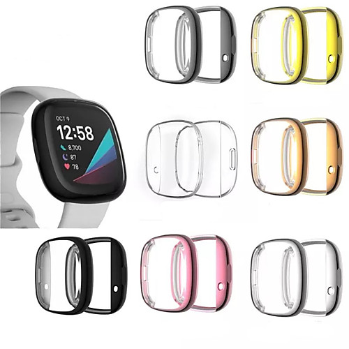 

Cases For Fitbit Fitbit Versa 3 / FitbitSense Plastic Screen Protector Smart Watch Case Compatibility