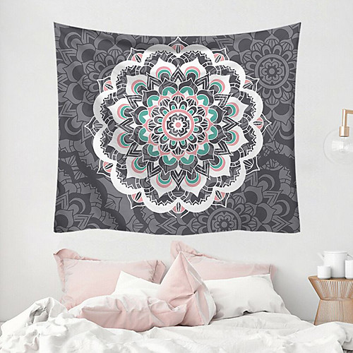 

Mandala Bohemian Wall Tapestry Art Decor Blanket Curtain Hanging Home Bedroom Living Room Dorm Decoration Boho Hippie Indian Polyester Psychedelic Floral Flower Lotus