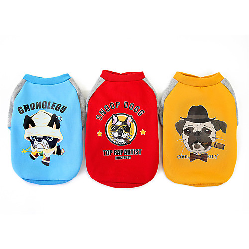 

Dog Coat Jacket Bulldog Thick Velvet Cute Casual / Daily Winter Dog Clothes Puppy Clothes Dog Outfits Breathable Yellow Red Blue Costume for Girl and Boy Dog Fleece S M L XL XXL