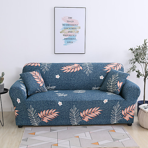 

Leaves Print 1-Piece Sofa Cover Soft Stretch Slipcover for 1~4 Cushion Couch Armchair/Loveseat/Three Seater/Four Seater/L shaped sofa,Easy to Install(1 Free Cushion Cover)