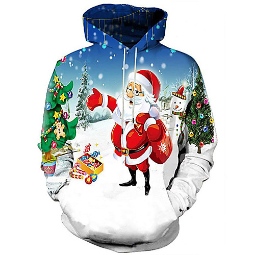 

Men's Pullover Hoodie Sweatshirt 3D Hoodies Set Cat Graphic 3D Hooded Christmas 3D Print Casual Christmas Hoodies Sweatshirts Long Sleeve Loose Blue