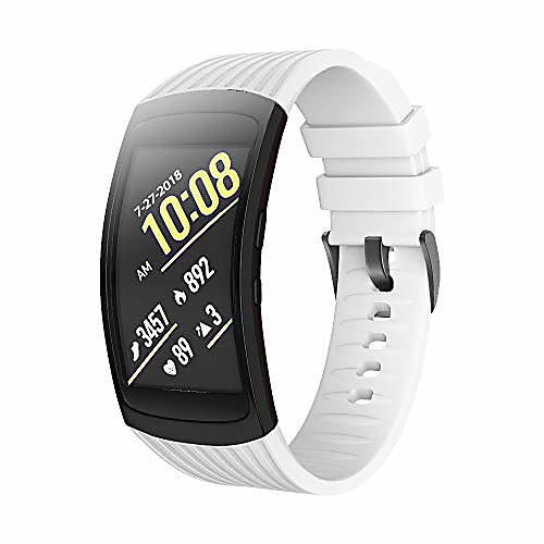

compatible samsung gear fit2 pro band/gear fit 2 bands, replacement silicone smartwatch bands compatible samsung gear fit2 pro (small, white)