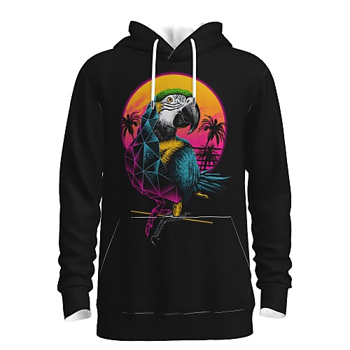 

Men's Pullover Hoodie Sweatshirt Animal Patterned Graphic 3D Front Pocket Hooded Daily 3D Print 3D Print Casual Hoodies Sweatshirts Long Sleeve Rainbow