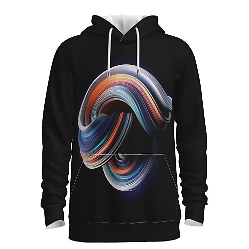 

Men's Pullover Hoodie Sweatshirt Graphic Abstract 3D Front Pocket Hooded Daily 3D Print 3D Print Casual Hoodies Sweatshirts Long Sleeve Rainbow
