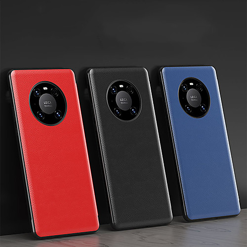 

Phone Case For Huawei Full Body Case Leather Mate 40 Mate 40 Pro Mate 40 Pro Shockproof Solid Color PU Leather