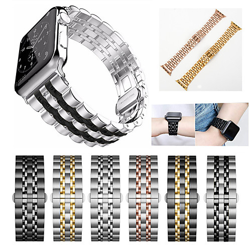 

Smart Watch Band for Apple iWatch 1 pcs Sport Band Stainless Steel Replacement Wrist Strap for Apple Watch Series 6 / SE / 5/4 44mm Apple Watch Series 6 / SE / 5/4 40mm Apple Watch Series 3/2/1 38mm