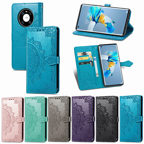 

Phone Case For Huawei Full Body Case HUAWEI P40 HUAWEI P40 Pro HUAWEI P40 Pro Mate 40 Mate 40 Pro Mate 40 Pro Huawei P30 Huawei P30 Pro P Smart 2021 Honor X10 Card Holder Shockproof Embossed Solid