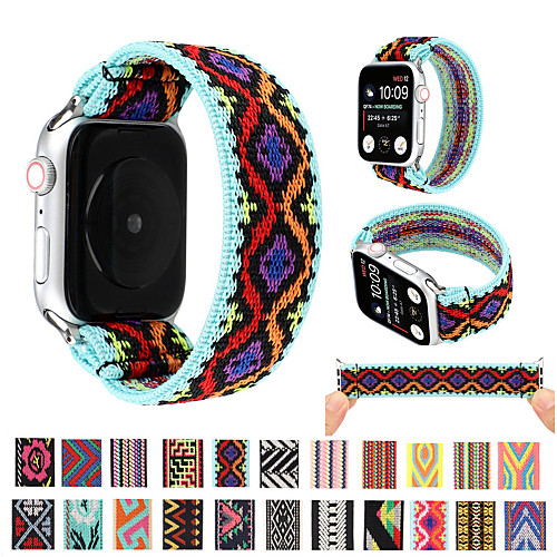 

Soft Nylon elastic stretch Loop buckle For Apple Watch Series SE 6 5 4 40mm 44mm For iwatch Series 1 2 3 42mm 38mm