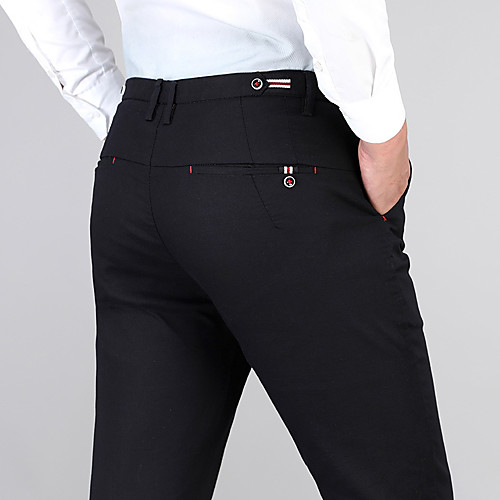 

Men's Basic Comfort Daily Pants Pants Solid Colored Full Length Black Blue