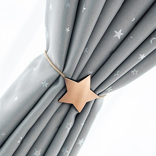 

Metal curtain magnetic buckle with curtain buckle creative punch - free five-pointed star curtain tie