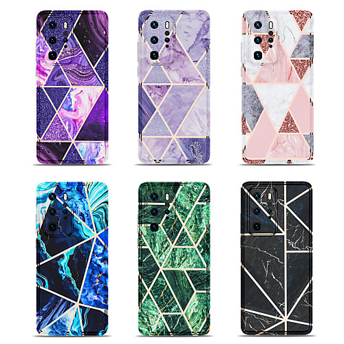 

Phone Case For Huawei Back Cover HUAWEI P40 HUAWEI P40 Pro HUAWEI P40 Pro Huawei P30 Huawei P30 Pro nova 7 SE Nova 7 5G Mate 30 Mate 30 Pro Huawei Nova 6SE Shockproof Lines / Waves TPU