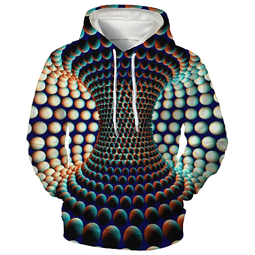 

Men's Pullover Hoodie Sweatshirt Graphic Abstract 3D Front Pocket Hooded Daily 3D Print 3D Print Casual Hoodies Sweatshirts Long Sleeve Navy Blue
