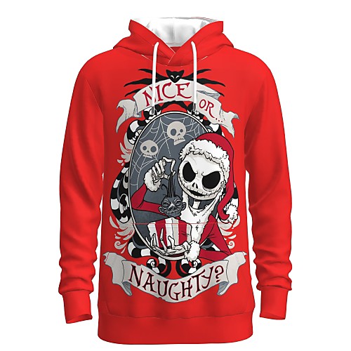 

Men's Pullover Hoodie Sweatshirt Graphic 3D Ugly Christmas Front Pocket Hooded Christmas Daily 3D Print 3D Print Christmas Hoodies Sweatshirts Long Sleeve Red / Letter