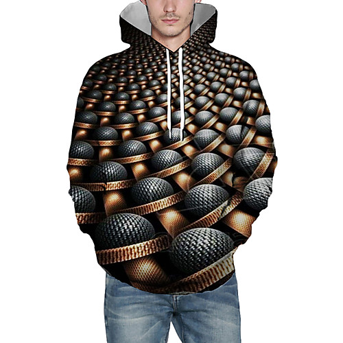 

Men's Pullover Hoodie Sweatshirt Graphic Abstract 3D Front Pocket Hooded Daily 3D Print 3D Print Casual Hoodies Sweatshirts Long Sleeve Khaki