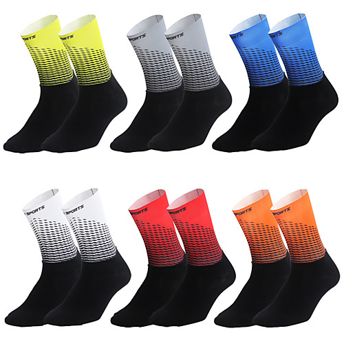 

Men's Women's Athletic Sports Socks Running Socks Cycling Socks Compression Compression Socks Breathable Limits Bacteria Reduces Chafing Black / Yellow White Red Road Bike Fitness Mountain Bike MTB