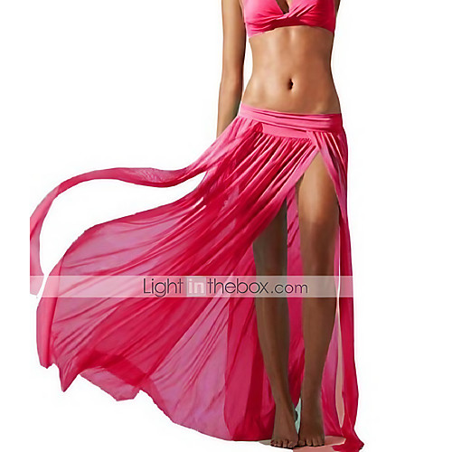 

women's sexy gauze beach maxi skirt black
