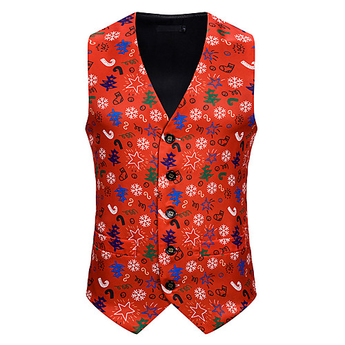 

Santa Claus Cosplay Costume Men's Adults' Christmas Christmas Christmas Polyester Vest