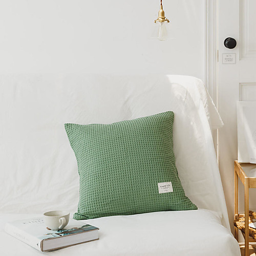 

Japanese-style Lattice Simple Solid color Pillow Case Cover Living room Bedroom Sofa Cushion cover Modern Sample Room Cushion Cover