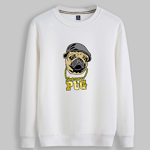 

Women's Hoodie Sweatshirt Dog Graphic Text Daily Basic Hoodies Sweatshirts Gray White Black / Letter