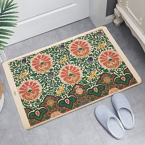 

Digital Printing Floor Mat Modern Bath Mats Nonwoven / Memory Foam Novelty Bathroom