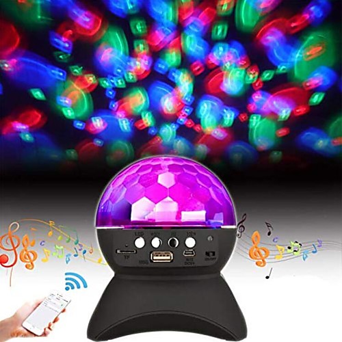 

LED Bluetooth Speaker with Light Wireless Speaker Mini Disco Ball DJ Rotating Night Light Projector Color Changing Speaker Support TF Card for Party Dance Club Home Bedroom Wedding Christmas Gift