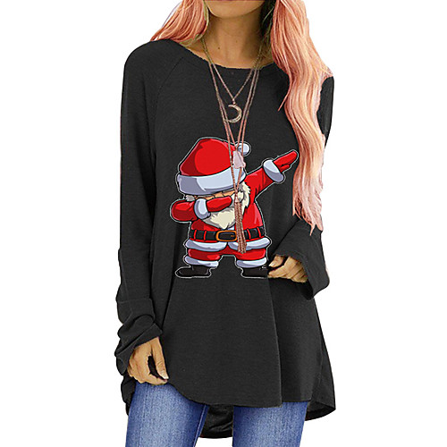 

Women's Swing Dress Short Mini Dress Blue Khaki Green Light gray Black Red Long Sleeve Print Patchwork Print Fall Spring Round Neck Casual Vintage Christmas Slim 2021 S M L XL XXL 3XL / Maxi